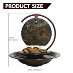Tabletop Moon Waterfall Fountain with Soothing Sound