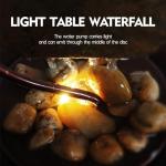 Tabletop Moon Waterfall Fountain with Soothing Sound