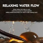 Tabletop Moon Waterfall Fountain with Soothing Sound