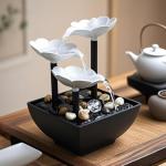 Elegant USB Tabletop Water Fountain with LED Light