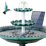 Solar-Powered 3-Tier Bird Bath and Fountain