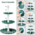 Solar-Powered 3-Tier Bird Bath and Fountain