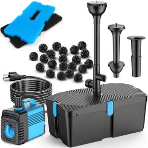 Pond Filter and Fountain Pump Kit, 50W