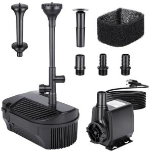 800GPH Pond Filter and Pump Fountain Kit