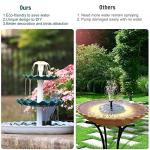 Solar-Powered 3-Tier Bird Bath and Fountain