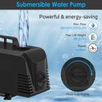 Pond Waterfall Kit with LED Lights and Pump