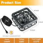 Floating Pond De-icer with Auto Shut Off