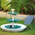 Solar-Powered 3-Tier Bird Bath and Fountain