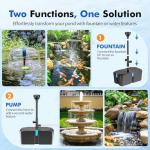 Pond Filter and Fountain Pump Kit, 50W