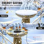 Winter Bird Bath Heater with Thermostat Control