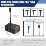 LokGD 530 GPH Submersible Fountain Pump Kit