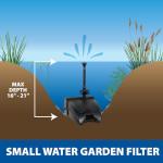 The Pond Guy ClearSolution Submersible Filter, Pump & Ultraviolet System for Outdoor Water Garden with Fountain Attachments & Diverter Valve, 1250