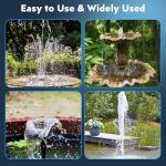 Solar Pond Filter Fountain with Battery Backup System
