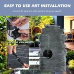 7-Tier Cascading Rock Water Fountain with LED Lights