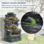 7-Tier Rock Water Fountain with Lights