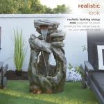 Alpine Outdoor Cascading Rock Waterfall Fountain