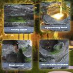 7-Tier Cascading Rock Water Fountain with LED Lights