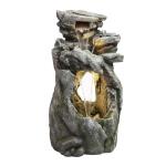 Alpine Outdoor Cascading Rock Waterfall Fountain