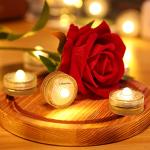 HL Submersible LED Light,Warm White Small LED Light,100 Hours Waterproof Flameless Led Lights Battery Powered for Wedding Home Vase Festival Party Decoration 24pcs (Built-in 48 Batteries)