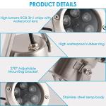 Hilittvne Underwater LED Lights, 18W RGB Color Changing Spotlights, IP68 Waterproof Submersible Spotlights Suitable for Garden Yard Lawn Pathway （Not Include Transformer）