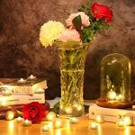 HL Submersible LED Light,Warm White Small LED Light,100 Hours Waterproof Flameless Led Lights Battery Powered for Wedding Home Vase Festival Party Decoration 24pcs (Built-in 48 Batteries)