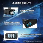 GAIZERL Solar Fountain UFO Style, 2025 Upgrade 5W Glass Panel Solar Water Fountain, Outdoor Solar Bird Bath Fountains with 4000mAh Battery, Color Led Lights, 7 Nozzles for Garden, Pool, and Koi Pond