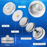 HL Submersible LED Light,Warm White Small LED Light,100 Hours Waterproof Flameless Led Lights Battery Powered for Wedding Home Vase Festival Party Decoration 24pcs (Built-in 48 Batteries)