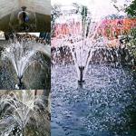 Hottche Fountain Nozzle kit plastic fountain water spray heads for small ponds in 3 Fountain Patterns: Blossom, Mushroom and Two-Tier Patterns (size L）