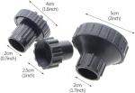 Fountain Nozzle Kit, Outdoor Fountain Parts, Set of 8 Pieces Pond Fountain Head, Water Fountain Spray Head Kit for Garden