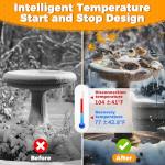 Loyala Bird Bath Heater, 70W Submersible Pond Deicer Bird Bath Deicer Birdbath Water Heater Thermostatic Control Power Saving for Outdoors in Winter (Single ice Melter)