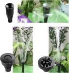 Fountain Nozzle Kit, Outdoor Fountain Parts, Set of 8 Pieces Pond Fountain Head, Water Fountain Spray Head Kit for Garden
