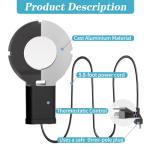 COICOTTC 2Pack 250 Watt Pond De-Icer with Thermostat, Cast Aluminum Submersible Bird Bath Heater, Heated Chicken Water, Power Cord 9.8 Ft