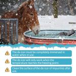 COICOTTC 2Pack 250 Watt Pond De-Icer with Thermostat, Cast Aluminum Submersible Bird Bath Heater, Heated Chicken Water, Power Cord 9.8 Ft