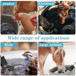 COICOTTC 2Pack 250 Watt Pond De-Icer with Thermostat, Cast Aluminum Submersible Bird Bath Heater, Heated Chicken Water, Power Cord 9.8 Ft