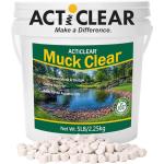 ActiClear Muck Clear - 5LB Beneficial Bacteria for Ponds & Lake, Boost Enzymes, Sludge Odor Away, Outdoor Fish Pond Water Clarifier, Safe for Aquatic Life, Treats Up to 30,000 Sq Ft