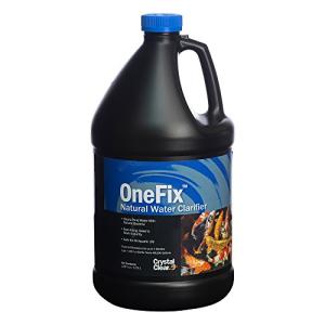 CrystalClear OneFix Beneficial Bio Clarifier Treatment for Clear Water Gardens, Small Outdoor Ponds & Fountains, Koi Fish, Plant & Pet Safe, 1 Gallon