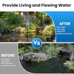 NFESOLAR 70W Solar Pond Filter Fountain Kit, All-in-One 3-Layer Filtration System with 660 GPH Submersible Fountain Pump for Outdoor Ponds, Fish Tank, Pool, Garden Waterscape N3397