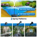 NFESOLAR 70W Solar Pond Filter Fountain Kit, All-in-One 3-Layer Filtration System with 660 GPH Submersible Fountain Pump for Outdoor Ponds, Fish Tank, Pool, Garden Waterscape N3397