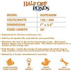 300-Watt Energy-Efficient Pond Deicer for 7,000 Gallons