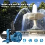 1600GPH Adjustable Pond Pump for Outdoor Use