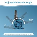 1600GPH Adjustable Pond Pump for Outdoor Use