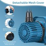 1600GPH Adjustable Pond Pump for Outdoor Use