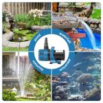 1600GPH Adjustable Pond Pump for Outdoor Use
