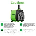 800GPH Ultra Quiet Submersible Water Pump