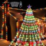 Outdoor LED Star String Lights with Timer