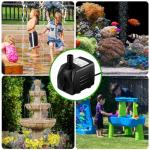 PULACO 400GPH Submersible Fountain Water Pump