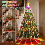 Outdoor Christmas Tree Waterfall Lights with Timer