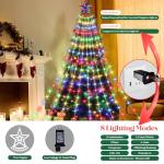 Outdoor LED Star String Lights with Timer
