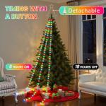 Outdoor Christmas Tree Waterfall Lights with Timer