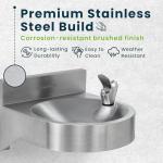 Alpine Wall-Mounted Water Fountain for Outdoor Use